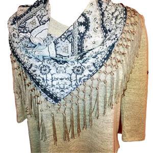 Style & Co Top Attached Scarf PS